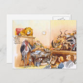 Vegetarisches Gesicht Postkarte (Vorne/Hinten)