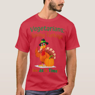 Vegetarisches Glück Thanksgiving Feiertag Abendess T-Shirt