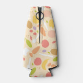 Vegetarisches Kochmuster Hintergrund Flaschenkühler (Rückseite)