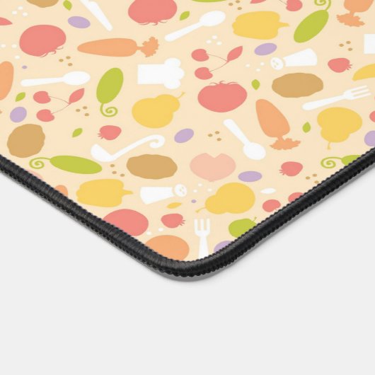 Vegetarisches Kochmuster Hintergrund Schreibtischunterlage (Ecke)