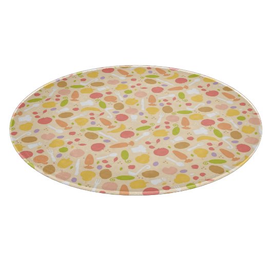 Vegetarisches Kochmuster Schneidebrett (Ecke)