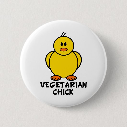 Vegetarisches Küken Button (Vorderseite)