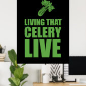 Vegetarisches Leben, das gesellig lebt Poster (Heimbüro)