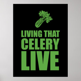 Vegetarisches Leben, das gesellig lebt Poster