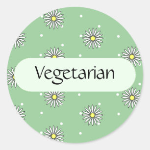 Vegetarisches Lebensmitteletikett für Buffets und Runder Aufkleber