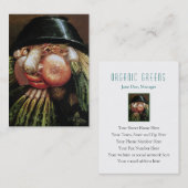 Vegetarisches Restaurant, Bio Bauernhof, Biokost Visitenkarte (Vorne/Hinten)