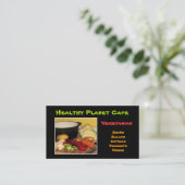 Vegetarisches Restaurant Visitenkarte (Stehend Vorderseite)