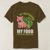 Vegetarisches Sprichwort Veggie Pflanze Basiert au T-Shirt (Design vorne)