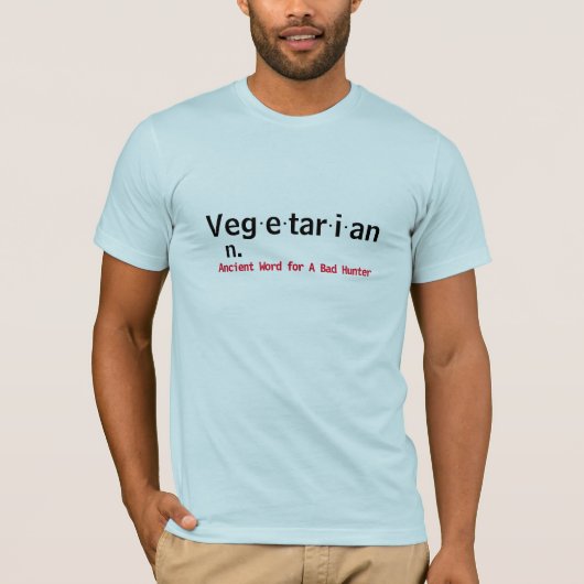 Vegetarisches Wörterbuch mit dem Begriff "komische T-Shirt (Vorderseite)