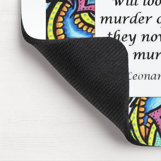 Vegetarisches Zitat Leonardo da Vincis Mousepad (Ecke)