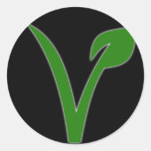 Vegetarismus Runder Aufkleber (Vorderseite)