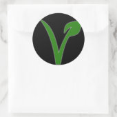 Vegetarismus Runder Aufkleber (Tasche)