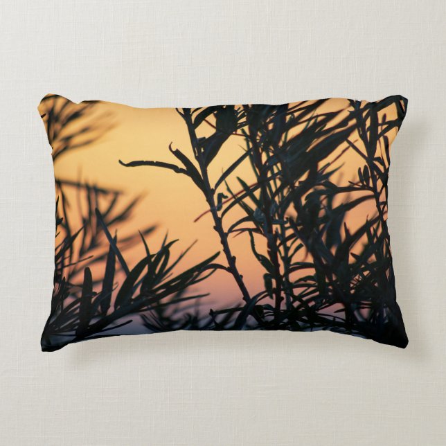 Vegetation bei Sonnenuntergang Dekokissen (Vorderseite)