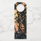 Vegetation bei Sonnenuntergang Flaschenanhänger (Rückseite)