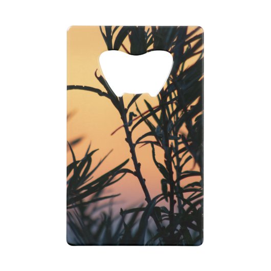 Vegetation bei Sonnenuntergang Geldbeutel Flaschenöffner (Vorderseite)