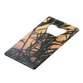 Vegetation bei Sonnenuntergang Geldbeutel Flaschenöffner (Rückseite Schrägansicht)