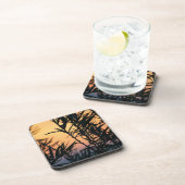 Vegetation bei Sonnenuntergang Getränkeuntersetzer (Rechte Seite)