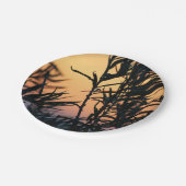 Vegetation bei Sonnenuntergang Pappteller (Schrägansicht)