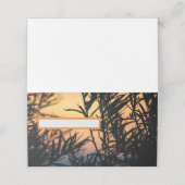 Vegetation bei Sonnenuntergang Platzkarte (Außenseite Aufgefaltet)