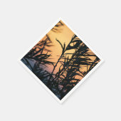 Vegetation bei Sonnenuntergang Serviette (Ecke)