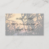 Vegetation bei Sonnenuntergang Visitenkarte (Rückseite)