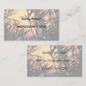 Vegetation bei Sonnenuntergang Visitenkarte (Vorne/Hinten)