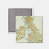 Vegetation und Klimapläne für Britische Inseln Magnet (Vorderseite/Rückseite)