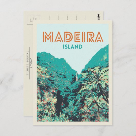 Vegetationsbeispiel für Madeira: Portugal Postkarte (Vorne/Hinten)