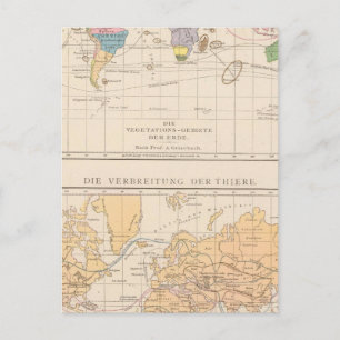 Vegetationsgebiete, Thiere Atlas Karte
