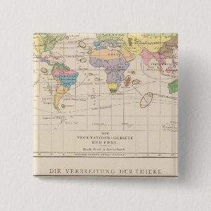 Vegetationsgebiete, Thiere Atlas Karte Button