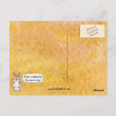 Vegetorangies lustiges Kaninchen vegane Postkarte (Rückseite)
