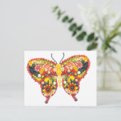 Veggiatschmetterling Postkarte (Stehend Vorderseite)