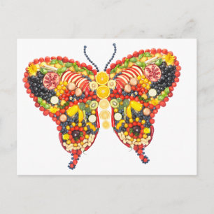 Veggiatschmetterling Postkarte