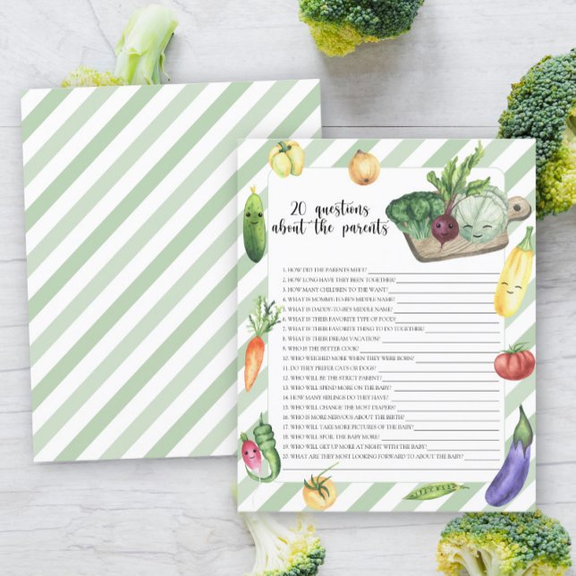 Veggie Baby Dusche 20 Fragen über die Eltern (Von Creator hochgeladen)