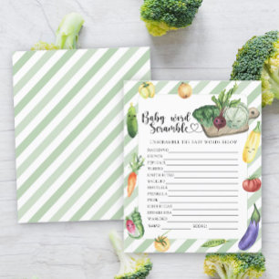 Veggie Babydusche - Baby Word Scramble Game
