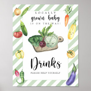 Veggie-Babydusche - Getränke helfen Ihnen Poster