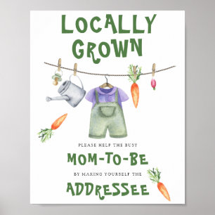 Veggie-Babydusche - Hilfe für die Mama, die in Bet Poster