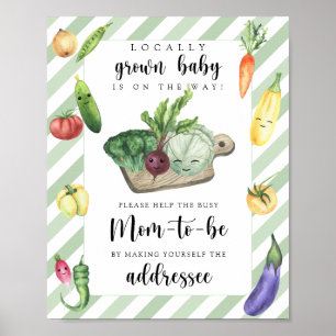 Veggie-Babydusche - Hilfe für die Mama, die in Bet Poster