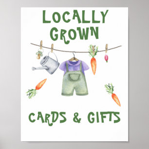Veggie Babydusche - Karten und Geschenke Poster
