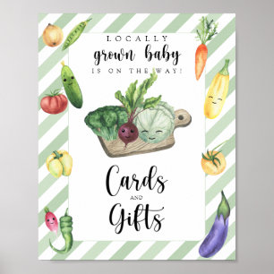Veggie Babydusche - Karten und Geschenke Poster