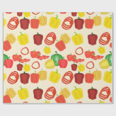 Veggie Bell Pepper, rot und gelb, lebhaft Geschenkpapier (Flach)