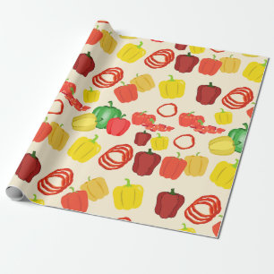 Veggie Bell Pepper, rot und gelb, lebhaft Geschenkpapier