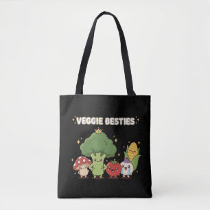Veggie Besties Süße Kawaii Cartoon-Gemüse Tasche