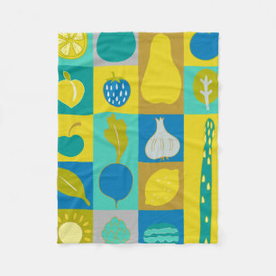 Veggie blockiert I Fleecedecke