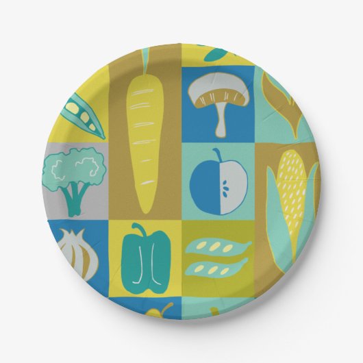 Veggie blockiert II Pappteller (Vorderseite)