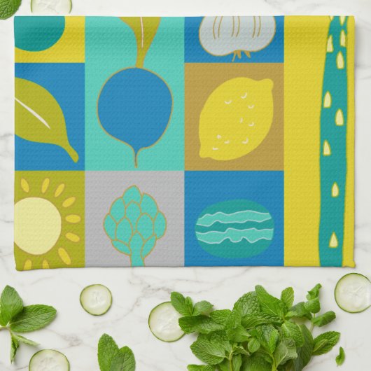 Veggie Blocks I Küchentuch (Gefaltet)