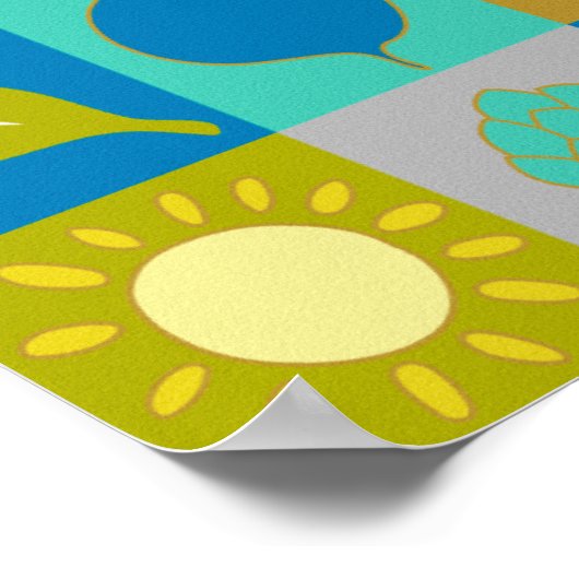 Veggie Blocks I Poster (Ecke)