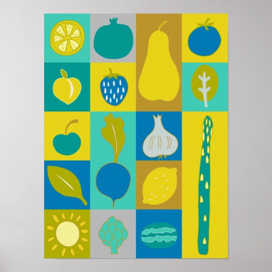 Veggie Blocks I Poster (Vorne)