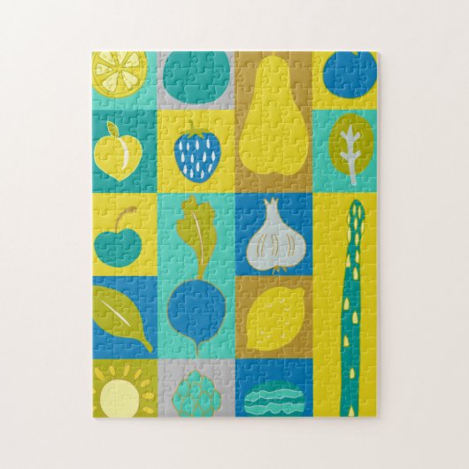 Veggie Blocks I Puzzle (Vertikal)