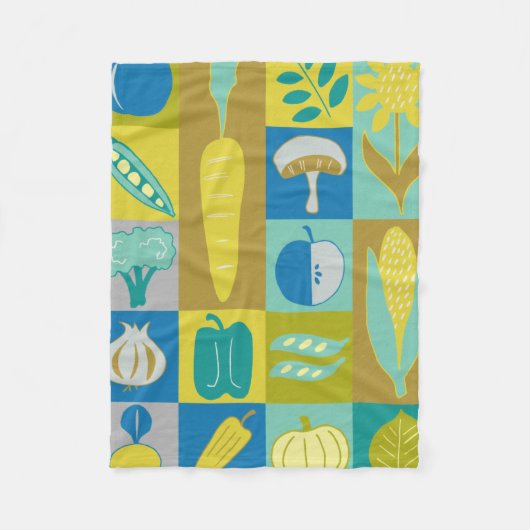 Veggie Blocks II Fleecedecke (Vorderseite)